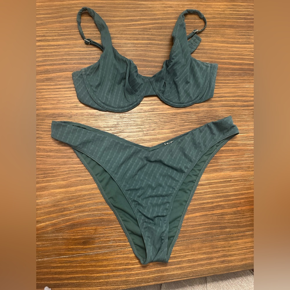 Abercrombie & Fitch Dark Green Bikini Set